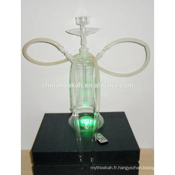 GH071-LT balancier en verre borosilicate shisha / nargile / tuyau d&#39;eau / avec led light / sheesha / narguile